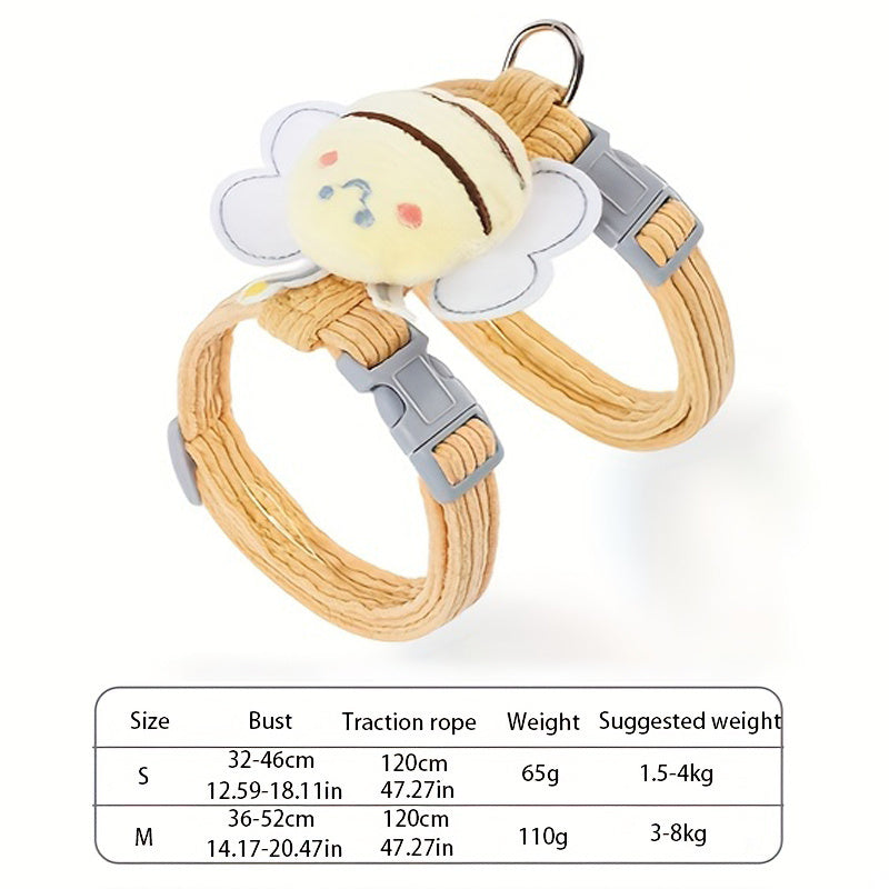 Cartoon Bee Pet Harness- Sale✨